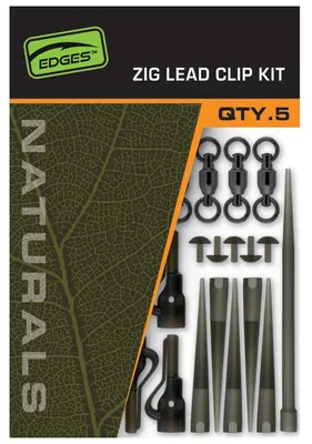 Produktbild von Fox Naturals Zig Lead Clip Kit - Rigkomponenten zum Karpfenangeln