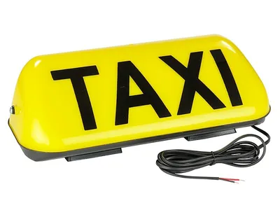 Zdjęcie produktu dla Pochylona żółta lampa LED TAXI