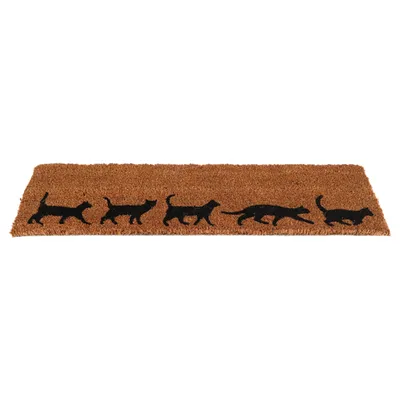 Produktbild von Esschert Design Kokosmatte Katzendekor 75,7 x 25,4 cm