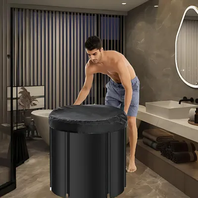 Produktbild von Eisbad mit Abdeckung, faltbare Badewanne, aufblasbare Badewanne, Eisfass
