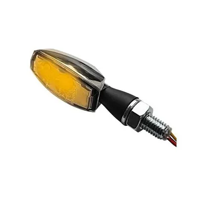 Produktbild von HIGHSIDER pro Blaze LED Blinker Gehäuse Chrome / Linse Klar (Paar), Vorn & Hinten