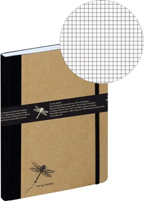Produktbild von PAGNA Notizbuch A5 Pur 192S kariert natur 1Stk