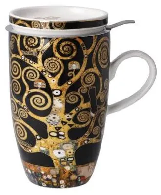 Obrázek produktu pro Goebel Artis Orbis, Gustav Klimt, "Strom života", šálek na čaj s víkem a sítkem