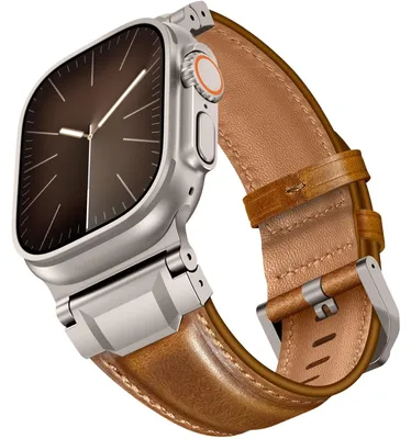 Productafbeelding van Solidchoice - Leren Armband voor Apple Watch Ultra en Series