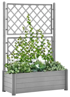 Image de Pot de fleurs avec support grimpant – Économise de l'espace et résistant aux intempéries, idéal pour l'intérieur et l'extérieur