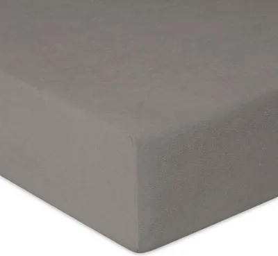 Image de Drap-housse en tissu éponge 150/160 x 190/200 cm PREMIUM Gris foncé