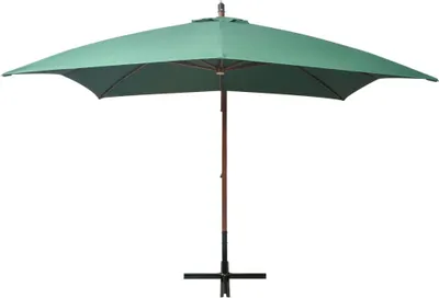 Produktbild von vidaXL Ampelschirm 300x300 cm Holzmast Grün