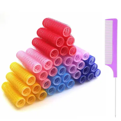 Ponik's Lockenwickler Set – 12 Schaumstoff-Rollen, 38 Mm, Mit Clips, Für Natürliche Locken