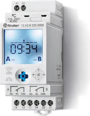 Obrázek produktu pro Finder 12A200240000 Časovač Týdenní program, denní program IP20 Astro funkce, prázdninový program, pulzní funkce (12A200240000)