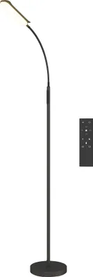 Produktbild von LED-Stehlampe, 5 Modi, Speicherfunktion, verstellbare Helligkeit, Stahl, Schwarz