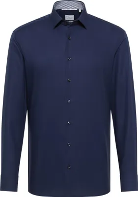 Produktbild von Eterna Herren Original Shirt Popeline Langarm (1304 F140), Größe:39, Farbe:Marine (19)