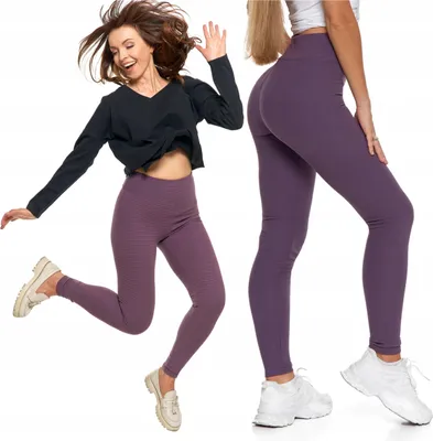 Produktbild von WOMEN'S LEGGINS Waffelstruktur Hohe Taille Überziehgamaschen MORAJ L/XL
