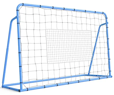 Image de Filet de rebond pour football - But d'entraînement 183x122 cm - Angle réglable - Double surface de rebond - Cadre en fer robuste et filet en PE - Pour enfants et adultes