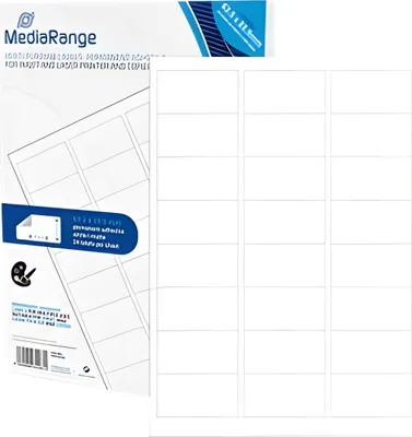 Immagine prodotto di MediaRange MRINK150 Etichette multiuso bianco opaco 63,5 x 33,9 mm