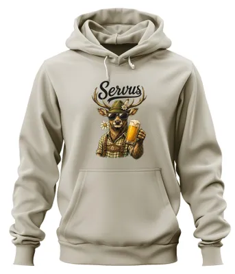 Imagen del producto de Servus Hirsch Bayern, , cerveza, traje tradicional, pantalones de cuero, sudadera con capucha, naturaleza, talla XXL