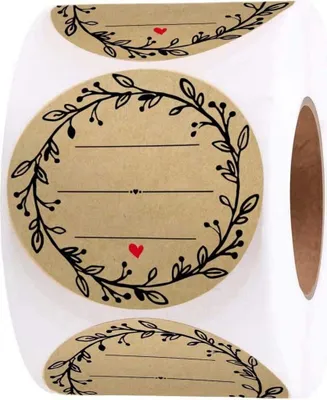 Produktbild von 25 mm Kranz-Design zum Beschreiben (500 Etiketten pro Rolle) für Einmachetiketten für Gläser