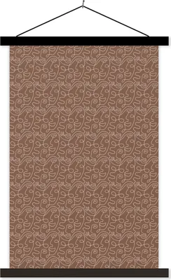 Produktbild von MuchoWow® Textilposter Porträt - Muster - Abstrakt 40x60 cm mit schwarzem Rahmen - Wanddekorationen