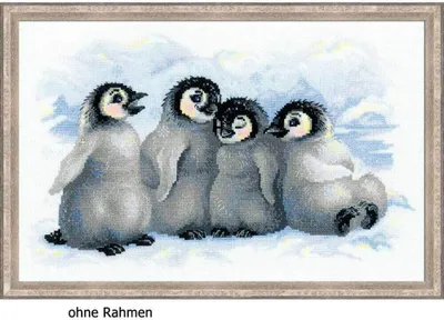 Produktbild von Riolis gezählte Kreuzstich-Kit Funny Penguins