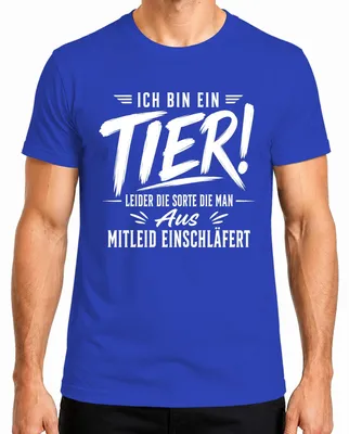 Obrázek produktu pro Jsem tričko s nápisem "Soucit, sarkasmus, pánské", modré, velikost L
