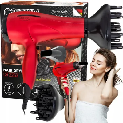 Obrázek produktu pro Fén Camry Haartrockner CR2253, 2400 W, s difuzérem, koncentrátorem a regulací