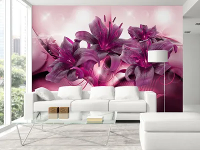 Produktbild von Vlies Fototapete Blumen Lilien 350x256 cm Tapeten Wandtapete XXL Abstrakt b-A-0268-a-d