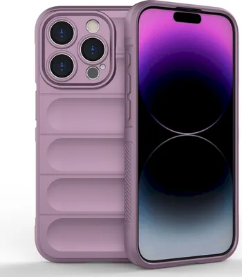 Produktbild von Mobigear Bumpy iPhone 15 Pro Hülle Flexibles TPU Backcover - Lila