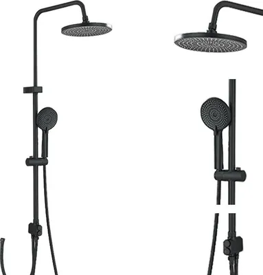 Produktbild von Duscharmatur Set, Zeitgenössisches Design, Vielseitige Funktionalität, Schwarz