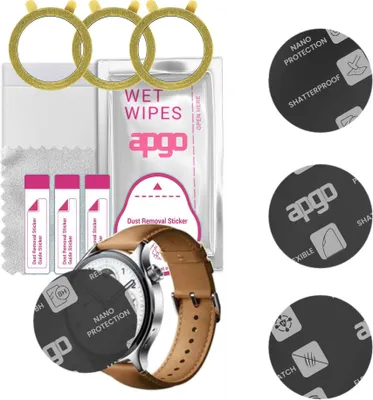 Produktbild von apgo 3 Stück Schutzglas, Matt, kompatibel mit Xiaomi Watch S1 Pro Smartwatch, Hybrid 8H, Ersatz für Hartglas, Displayschutzglas, Bildschirmschutz, Displayschutz, kratzfest