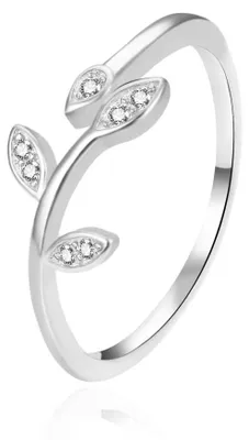 Productafbeelding van Zilveren ring met glinsterende details, model AGT-R65W - Afmetingen: 54 mm