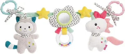 Produktbild von Kinderwagenkette Aiko & Yuki – Mobile-Kette mit Anhänger-Figuren zum flexiblen Aufhängen an Kinderwagen, Babyschale, Bettchen, Wiege & Spielbogen