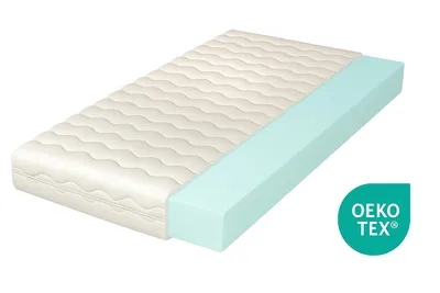 Produktbild von HR-Hochelastikmatratze 80x185 cm, 9 cm mittelhart H3, Antiallergisch, Weiß