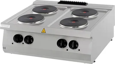 Obrázek produktu pro Maxima - Varná deska Gastro Heavy Duty - 4 hořáky - Dvojitá jednotka - Hloubka 70 cm - Elektrická