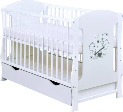 Produktbild von Baby-Delux Babyzimmer Babybett Wickelkommode Weiss Bettwäsche Komplett Traumland Beige