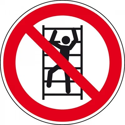 Produktbild von Dreifke® Kunststoff-Schild "Aufsteigen verboten", Ø20cm, 1 Stück, Verbotszeic...