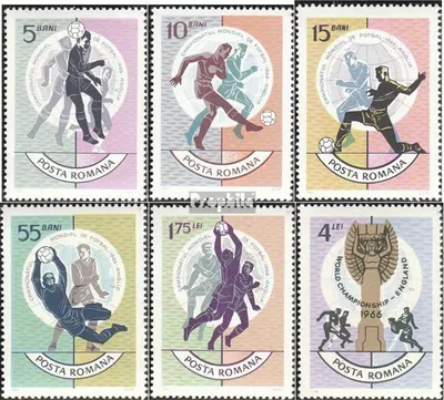 Produktbild von Briefmarken Rumänien 1966 Mi 2493-2498 (kompl.Ausg.) postfrisch Fußball-WM 1966