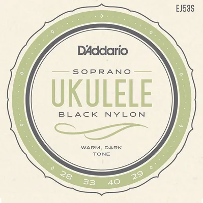 Produktbild von D'Addario EJ53S Sopran-Ukulelensaiten aus schwarzem Nylon