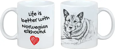 Productafbeelding van Art-Dog Keramische mok – Noorse elandhond
