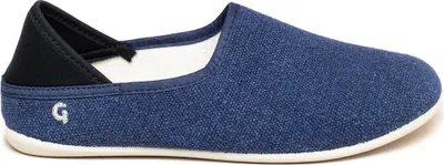 Produktbild von Gottstein Linen Slip-on Uni Leinenhausschuh mit Gummisohle Dunkelblau (Ink Blue Mele), 68-301-4869