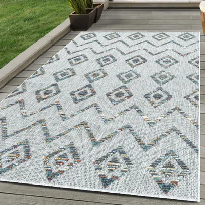 Zdjęcie produktu dla Dywan zewnętrzny kuchnia balkon taras ogród piknik Rozmiar: 240 x 340 cm , Kolor : Multikolor-2