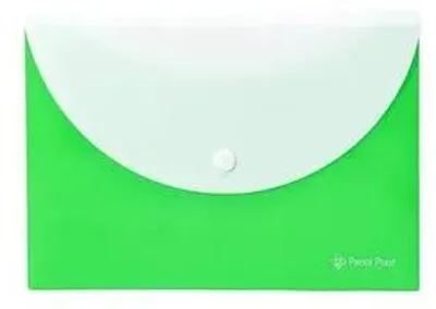 Produktbild von Umschlag, Format A5, aus Polypropylen (PP), mit zwei Taschen, Marke PANTA PLAST, neon-grün