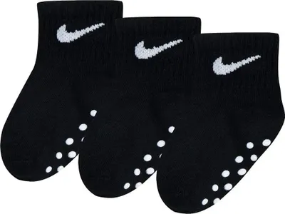 Produktbild von Nike Kids Core Swoosh Gripper Socken 3 Paare Schwarz EU 16-18 1/2 Schwarz EU 16-18 1/2