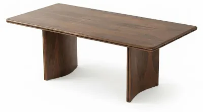 Immagine prodotto di Tavolo da pranzo moderno, color marrone, in legno massello, di alta qualità, dal design elegante, ideale per la cucina