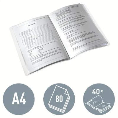 Produktbild von Leitz WOW Sichtbuch DIN A4, 40 Hüllen violett-metallic
