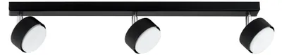Produktbild von KAR-LIGHTING Spotbalken 3-flammig Schwarz, Metall – Modularer Deckenstrahler für Wohnzimmer & Büro, GX53-Fassung
