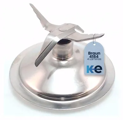 Ersatzmesser für Mixer, 4 Edelstahlklingen, kompatibel mit Braun 4184