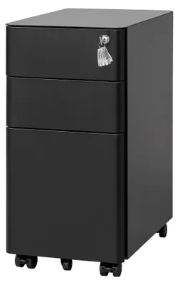 Rolcontainer 3 Laden 37x44x60 cm schwarz
