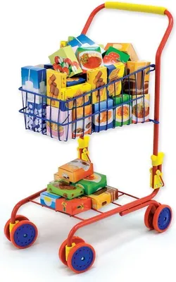 Immagine prodotto di Carrello della spesa colorato con contenuto
