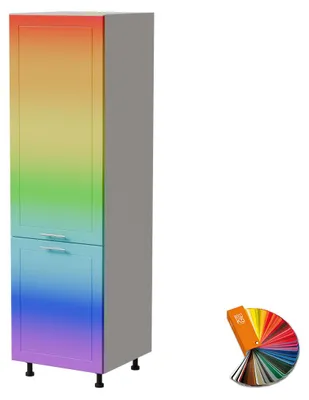 Produktbild von Vorratsschrank BARI 60x59x207cm lackiert Farbe wählbar BA-D14/DP/60/207,RAL Wunschfarbe matt (K5),weiß