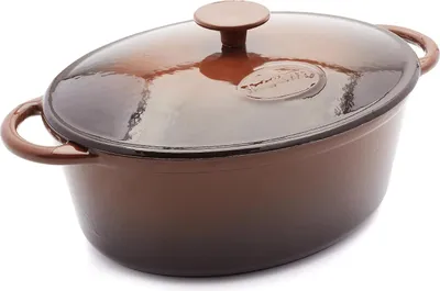 Produktbild von Emallierte Gusseisen Bräter Konighoffer 4 l braun mit Deckel für Induktion