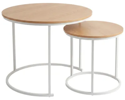 Zdjęcie produktu dla Zestaw 2 stolików kawowych okrągłych, Ø 60 cm x 50 cm